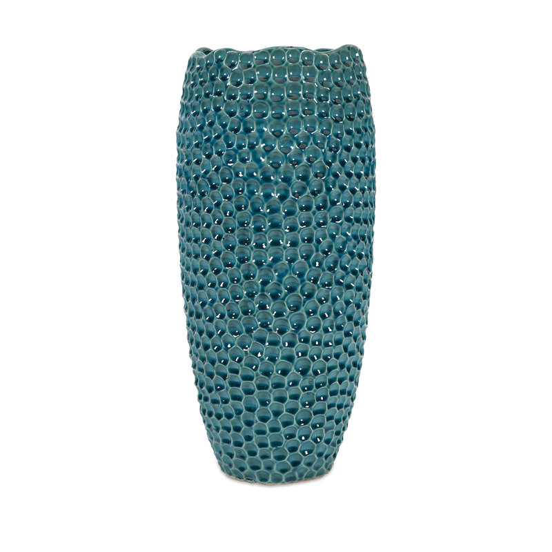 DAANIS Tall Teal Floor Vases